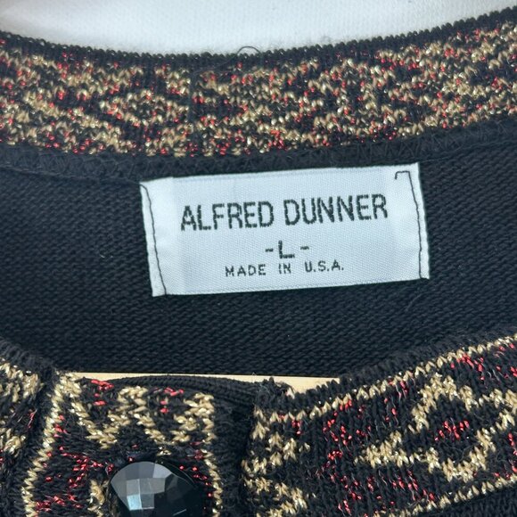 Alfred Dunner Women's Black Cardigan with accents | Sz L Made in USA | NWT - Picture 3 of 6